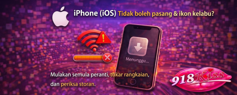Tidak dapat pasang & ikon kelabu